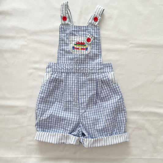 Tiny Tots Rowing Seersucker Romper - Yellow Clover Vintage Kids Clothes