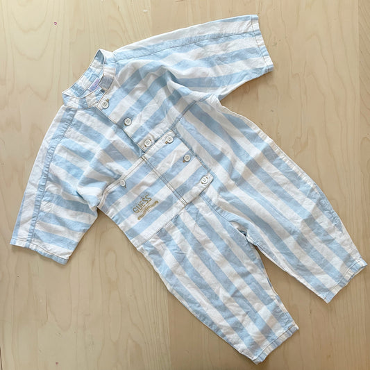 Guess Lightweight Cotton Striped Jumpsuit - Yellow Clover Vintage Kids Clothes