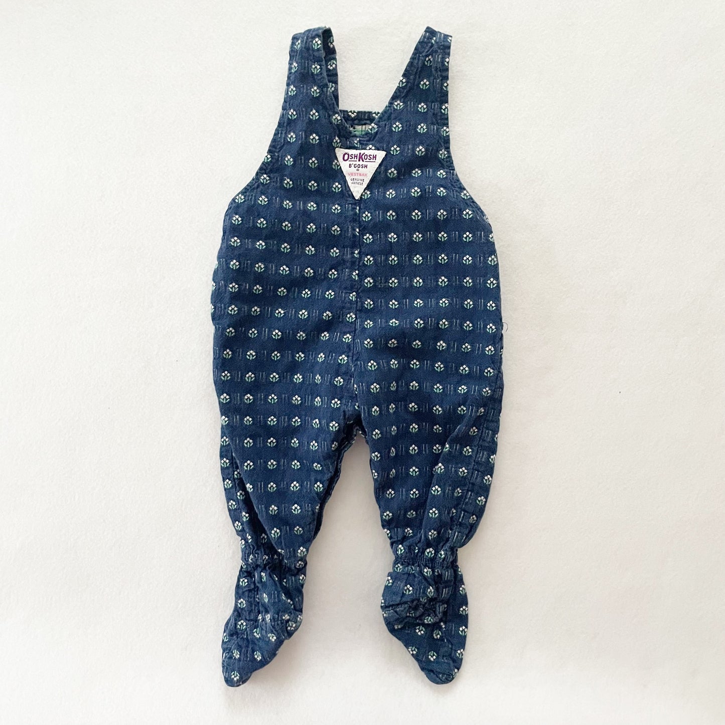 OshKosh Flower Woven Footed Overalls