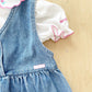 Vintage OshKosh Denim Jumper Set - Yellow Clover Vintage Kids Clothes