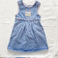 Lee Patch Lighter Wash Denim Pinafore Dress • 6y - Yellow Clover Vintage Kids Clothes