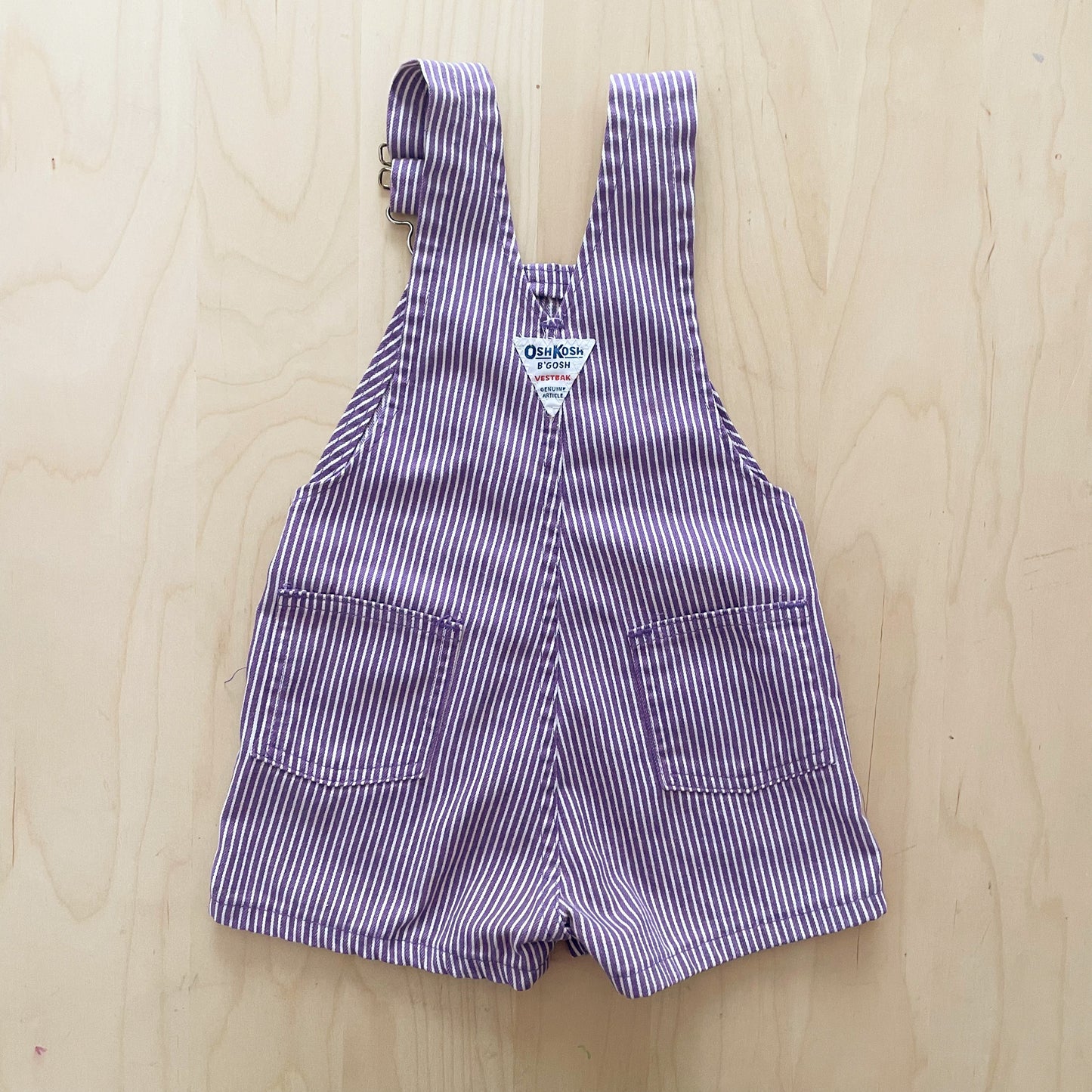 OshKosh Purple Hickory Striped Shortalls