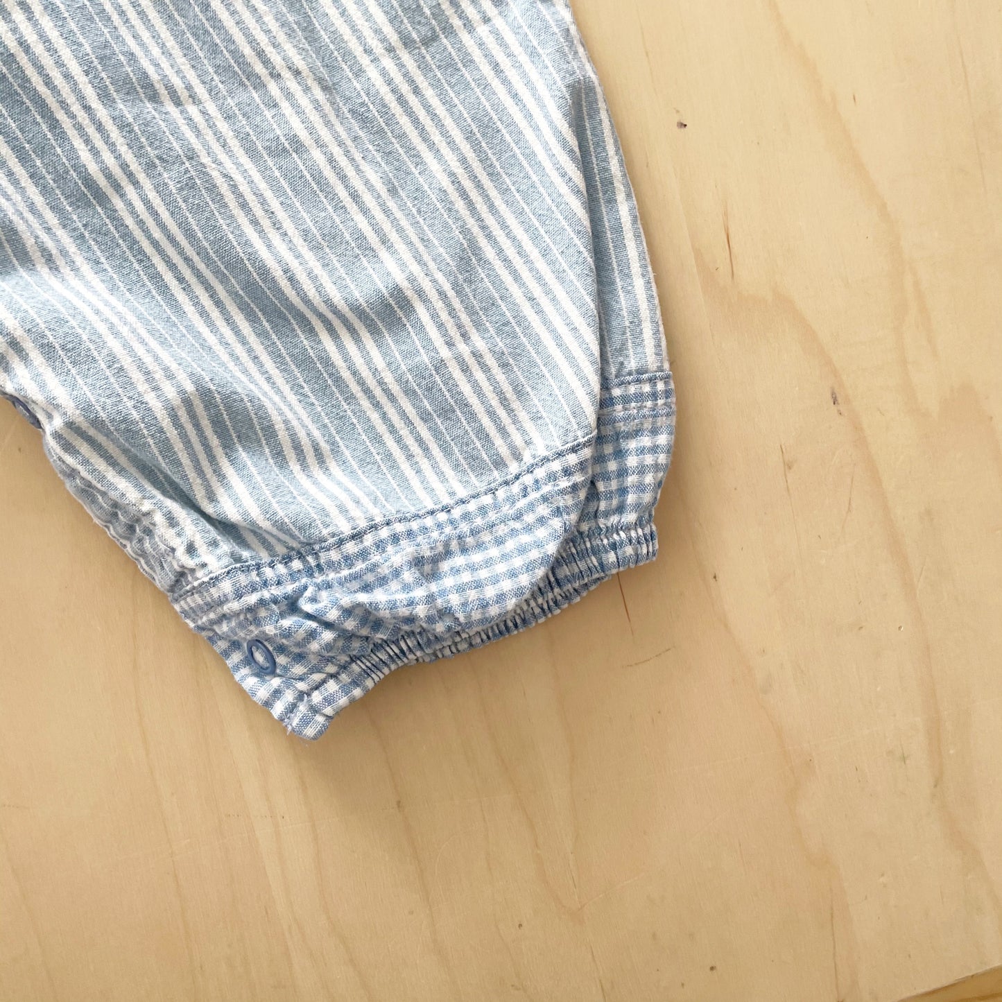 OshKosh Striped Gingham Bubble Overalls