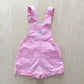 OshKosh Light Pink Purple Label Shortalls - Yellow Clover Vintage Kids Clothes