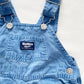 OshKosh Dusty Blue Shortalls - Yellow Clover Vintage Kids Clothes