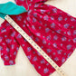Vintage Fine Cord Floral Collared Dress
