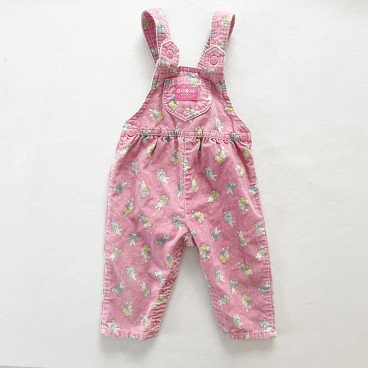 OshKosh Skating Bunnies Bow Back Overalls