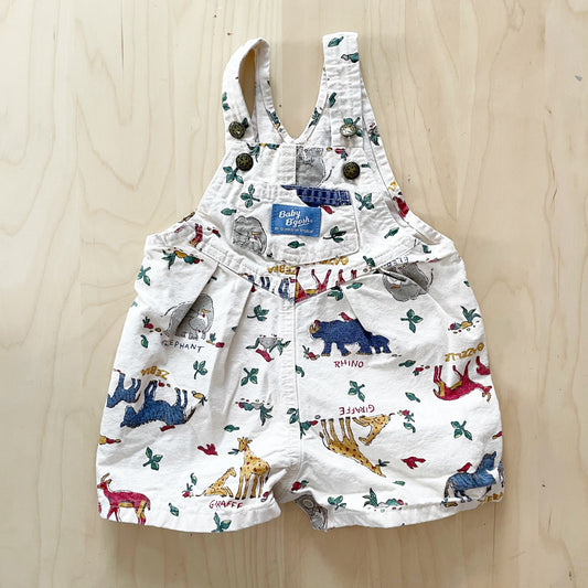 Vintage Baby B’gosh Safari Animal Shortalls - Yellow Clover Vintage Kids Clothes