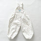 OshKosh White Floral Bubble Overalls - Yellow Clover Vintage Kids Clothes