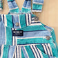 OshKosh Striped Foldover Pocket Front Shortalls - Yellow Clover Vintage Kids Clothes