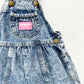 OshKosh Acid Wash Bubble Overalls - Yellow Clover Vintage Kids Clothes
