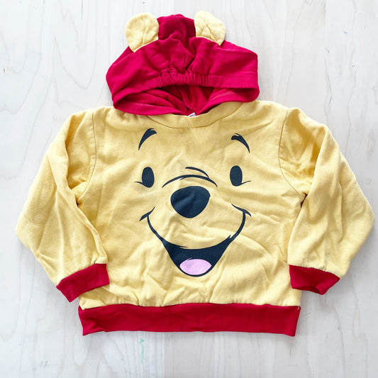 Vintage Pooh Eared Hooded Sweatshirt - Yellow Clover Vintage Kids Clothes