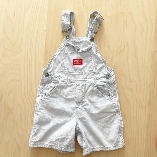OshKosh Light Engineer Stripe Shortalls - Yellow Clover Vintage Kids Clothes