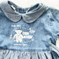 OshKosh Denim Bear Apron Dress - Yellow Clover Vintage Kids Clothes