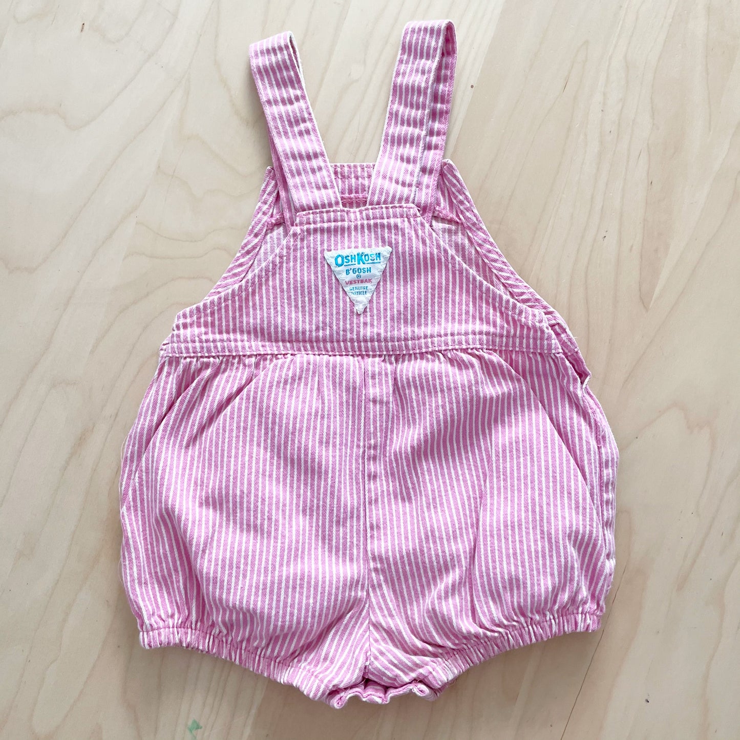 OshKosh Pink Engineer Stripe Bubble Overalls