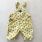 OshKosh Star Print Baggy Cut Shortalls - Yellow Clover Vintage Kids Clothes
