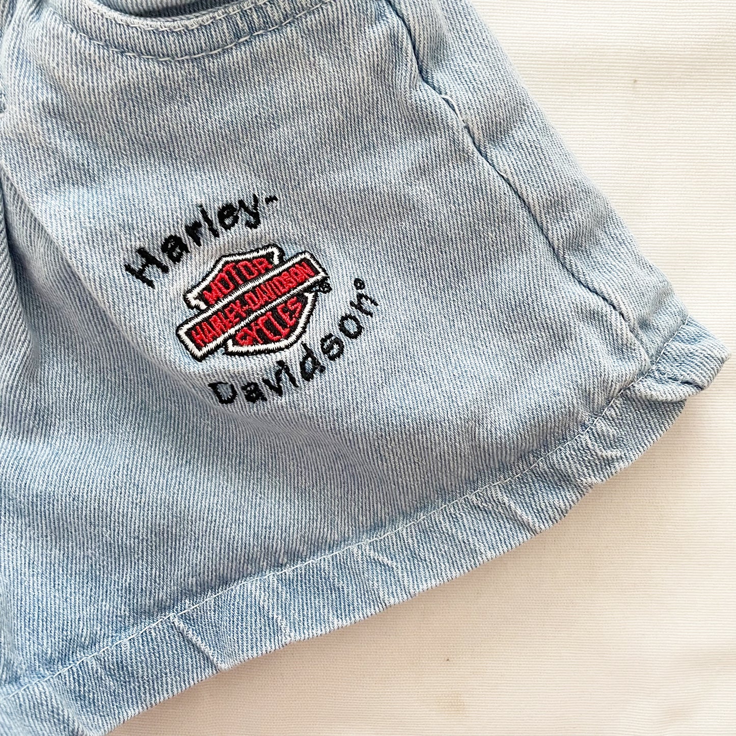 Harley-Davidson Light Wash Denim Shorts • 18m