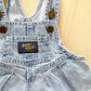 Vintage Baby B’gosh Light Wash Denim Bubble Overalls - Yellow Clover Vintage Kids Clothes