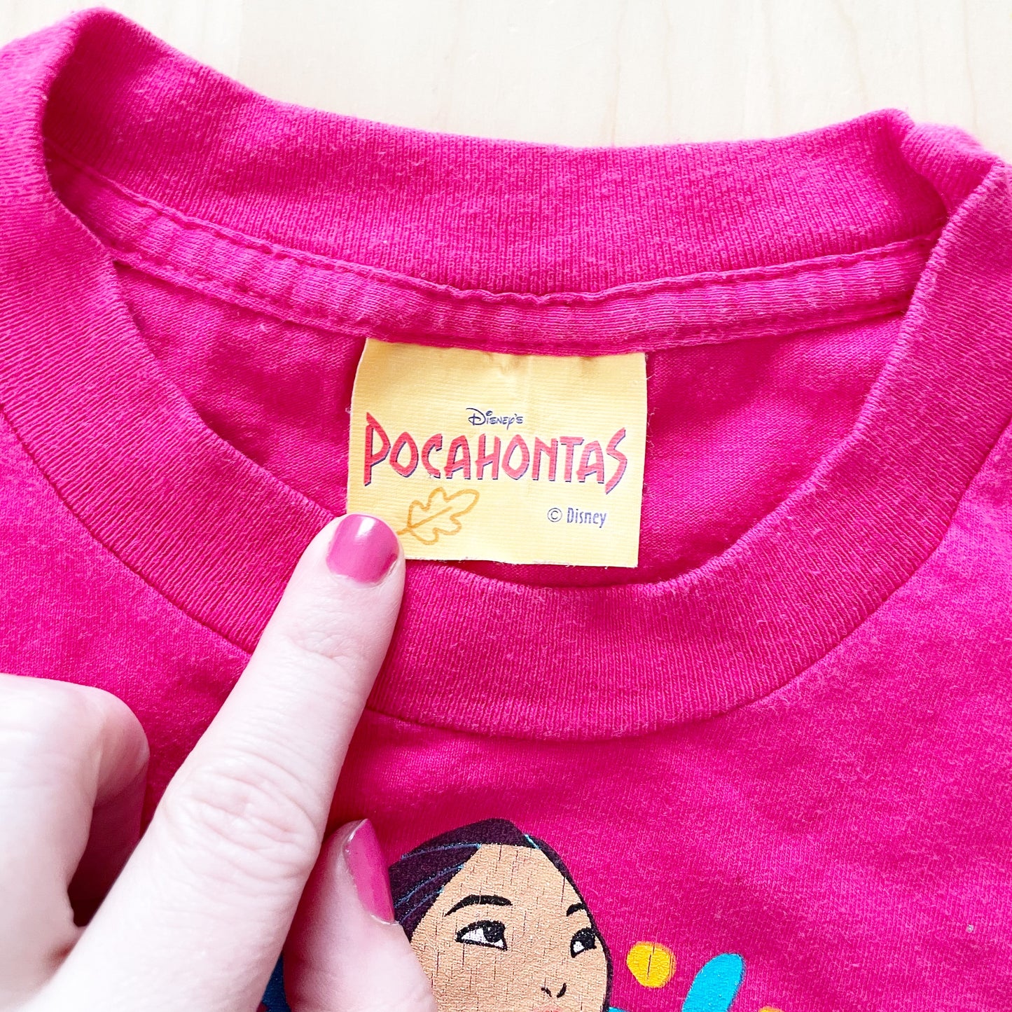 Pocahontas Graphic Tee - Yellow Clover Vintage Kids Clothes