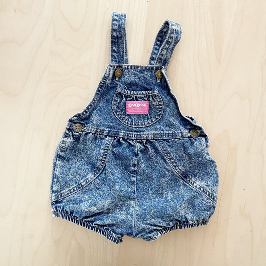 OshKosh Acid Wash Bubble Overalls Romper