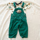 In Design Dinosaur Overalls Set - Yellow Clover Vintage Kids Clothes