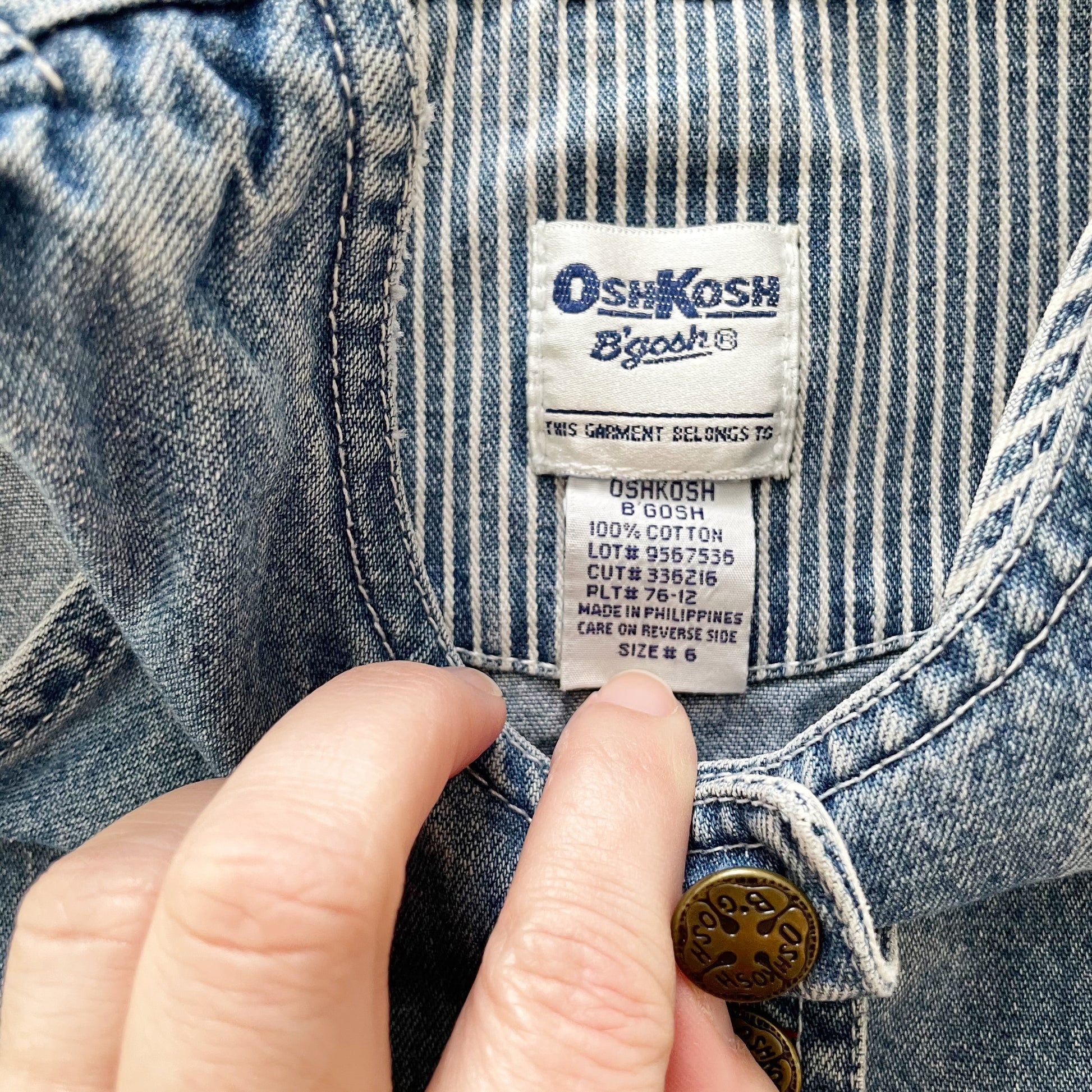 OshKosh Denim Button Front Dress - Yellow Clover Vintage Kids Clothes