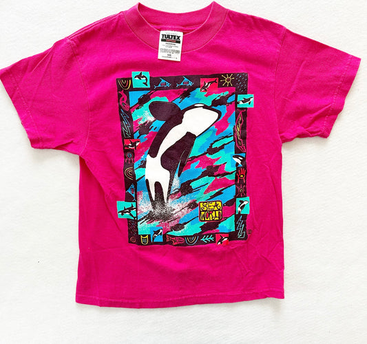Tulex Orca Sea World Graphic Tee - Yellow Clover Vintage Kids Clothes