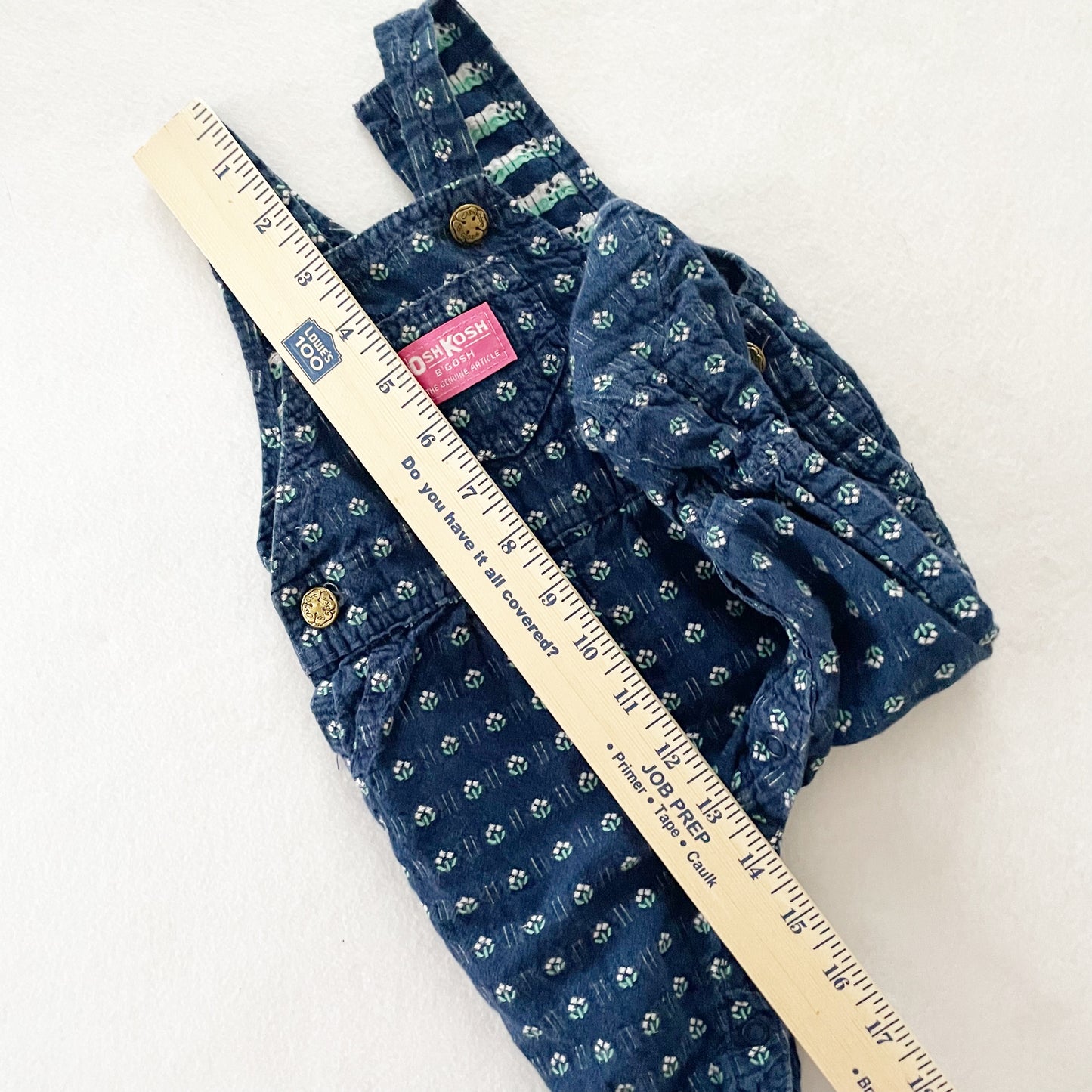OshKosh Flower Woven Footed Overalls