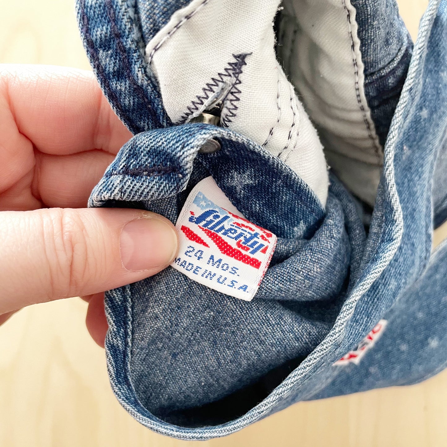 Vintage Liberty Star Print Denim Shortalls