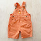 OshKosh Orange Baggy Cut Shortalls - Yellow Clover Vintage Kids Clothes