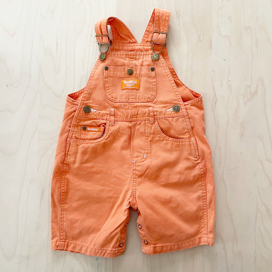 OshKosh Orange Baggy Cut Shortalls - Yellow Clover Vintage Kids Clothes