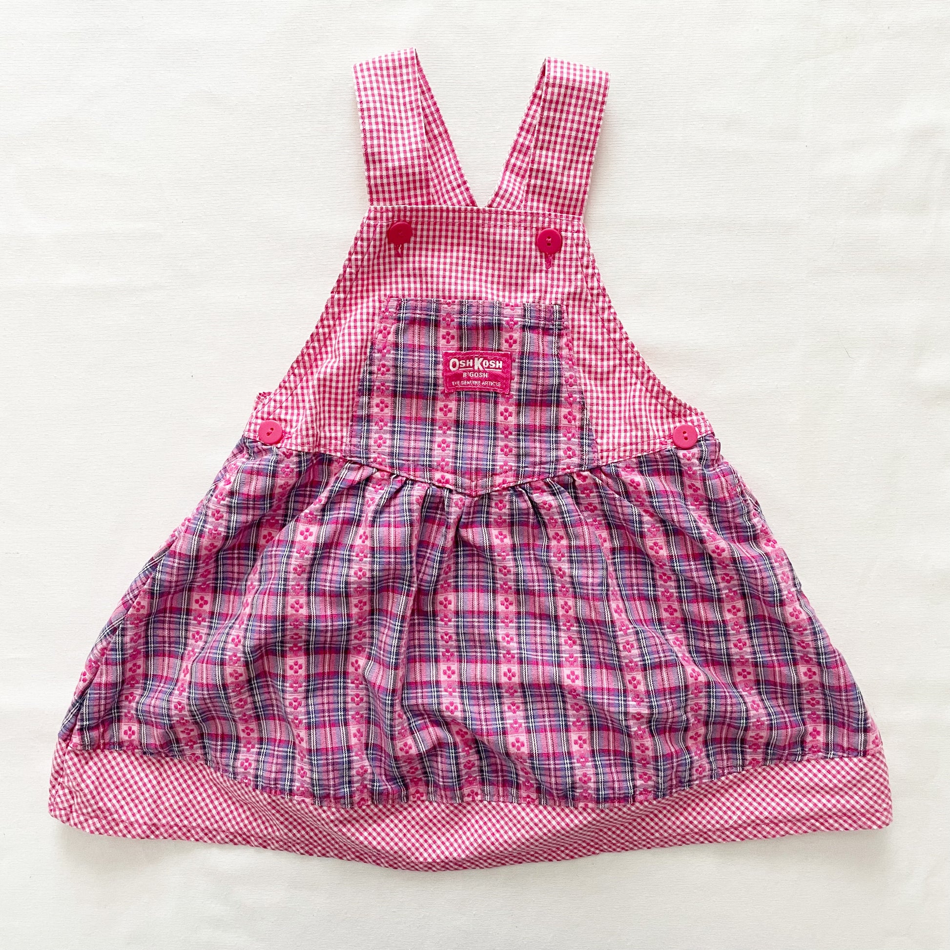OshKosh Plaid Woven Skirtall - Yellow Clover Vintage Kids Clothes