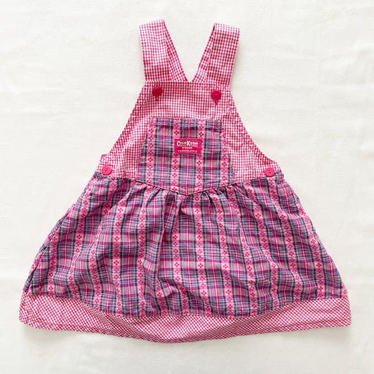 OshKosh Plaid Woven Skirtall - Yellow Clover Vintage Kids Clothes