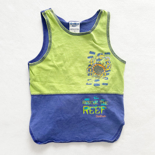 OshKosh Rescue the Reef Tank - Yellow Clover Vintage Kids Clothes