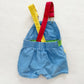 OshKosh Color Block Shortalls - Yellow Clover Vintage Kids Clothes