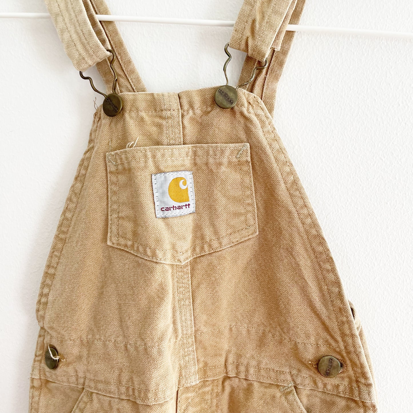 Carhartt Tan Reinforced Knee Overalls • 6/7y - Yellow Clover Vintage Kids Clothes
