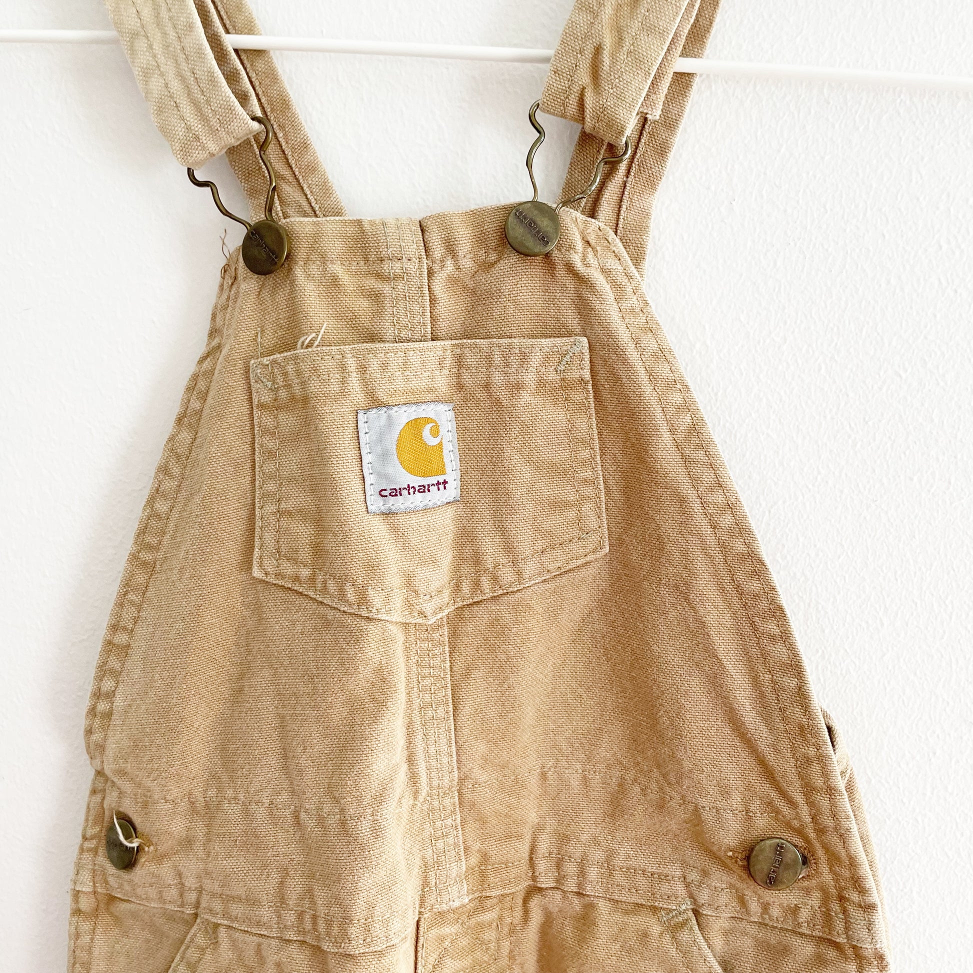 Carhartt Tan Reinforced Knee Overalls • 6/7y - Yellow Clover Vintage Kids Clothes
