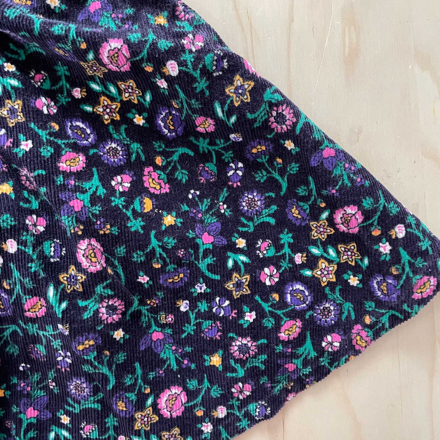 OshKosh Paisley Floral Cord Dress - Yellow Clover Vintage Kids Clothes