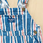 OshKosh Blue and Orange Stripe Shortalls - Yellow Clover Vintage Kids Clothes