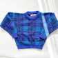 Vintage Barrel Plaid Crewneck Kids Sweater
