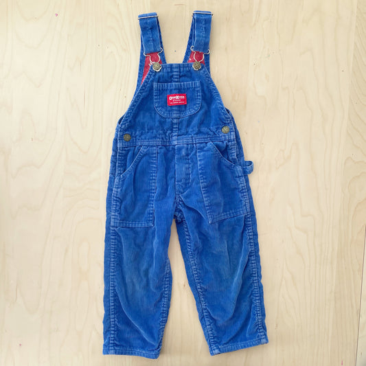 Vintage OshKosh Cord Flannel Lined Overalls