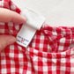 OshKosh Red Gingham Tiered Embroidered Dress - Yellow Clover Vintage Kids Clothes