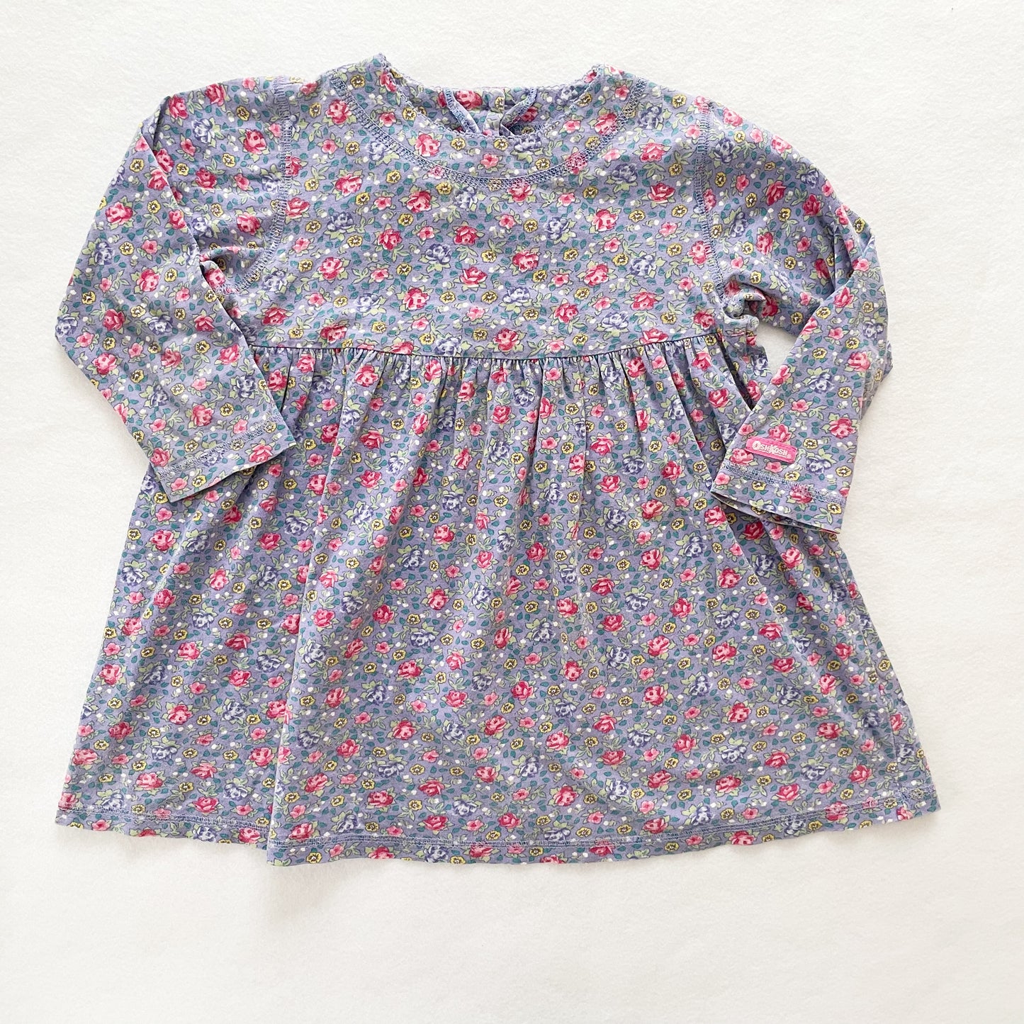 OshKosh Lavender Ditsy Floral Dress - Yellow Clover Vintage Kids Clothes