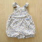 Baby B’gosh Floral Bubble Overalls - Yellow Clover Vintage Kids Clothes