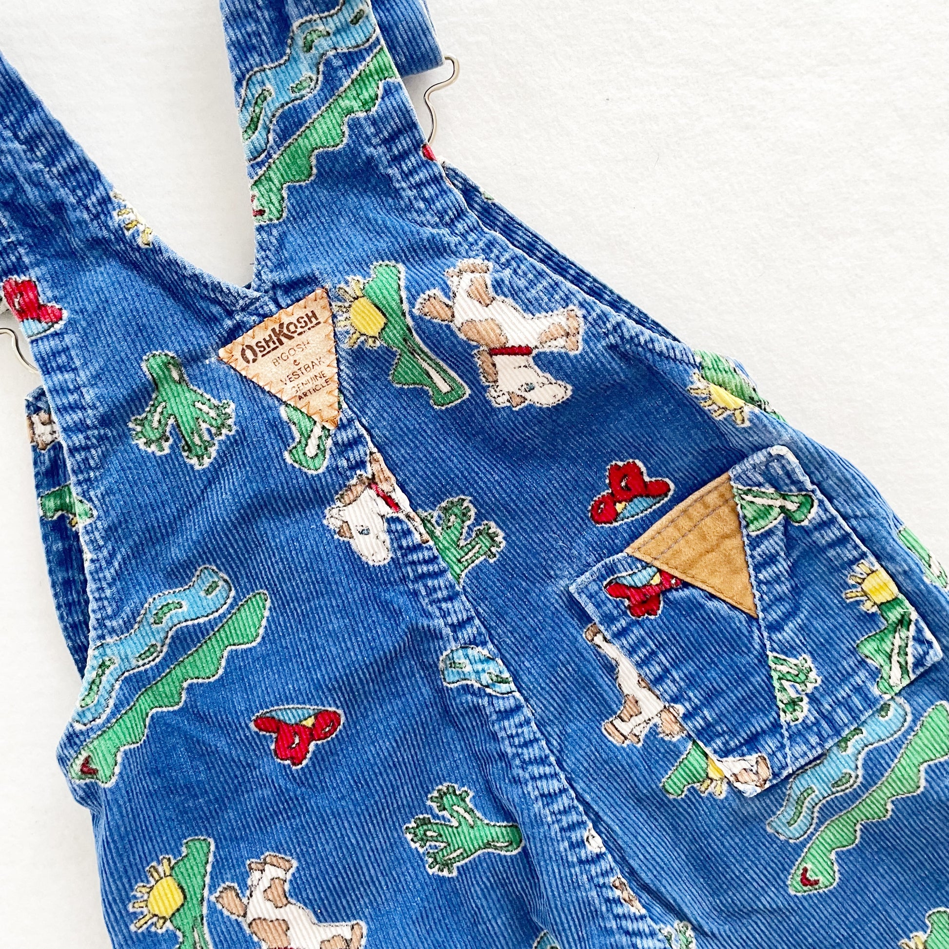 OshKosh Southwest Cowboy Overalls - Yellow Clover Vintage Kids Clothes