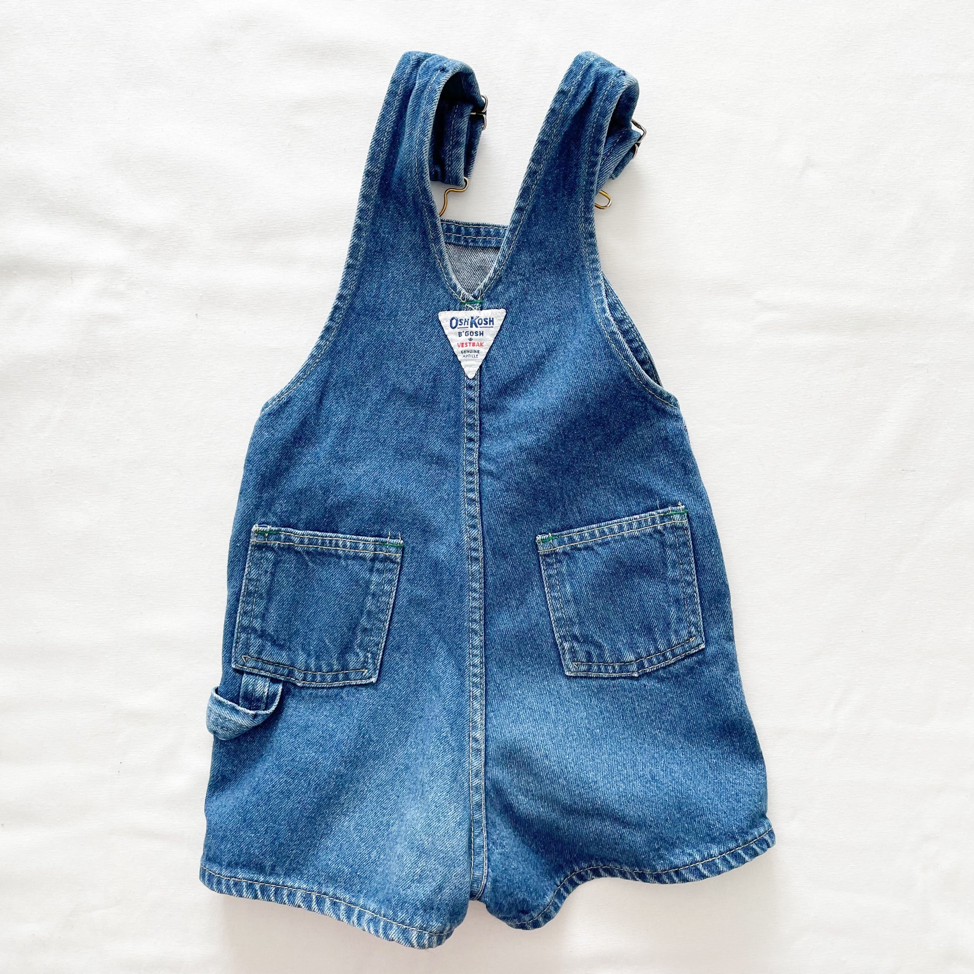 OshKosh Denim Shortalls - Yellow Clover Vintage Kids Clothes