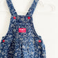OshKosh Denim Floral Bubble Overalls - Yellow Clover Vintage Kids Clothes