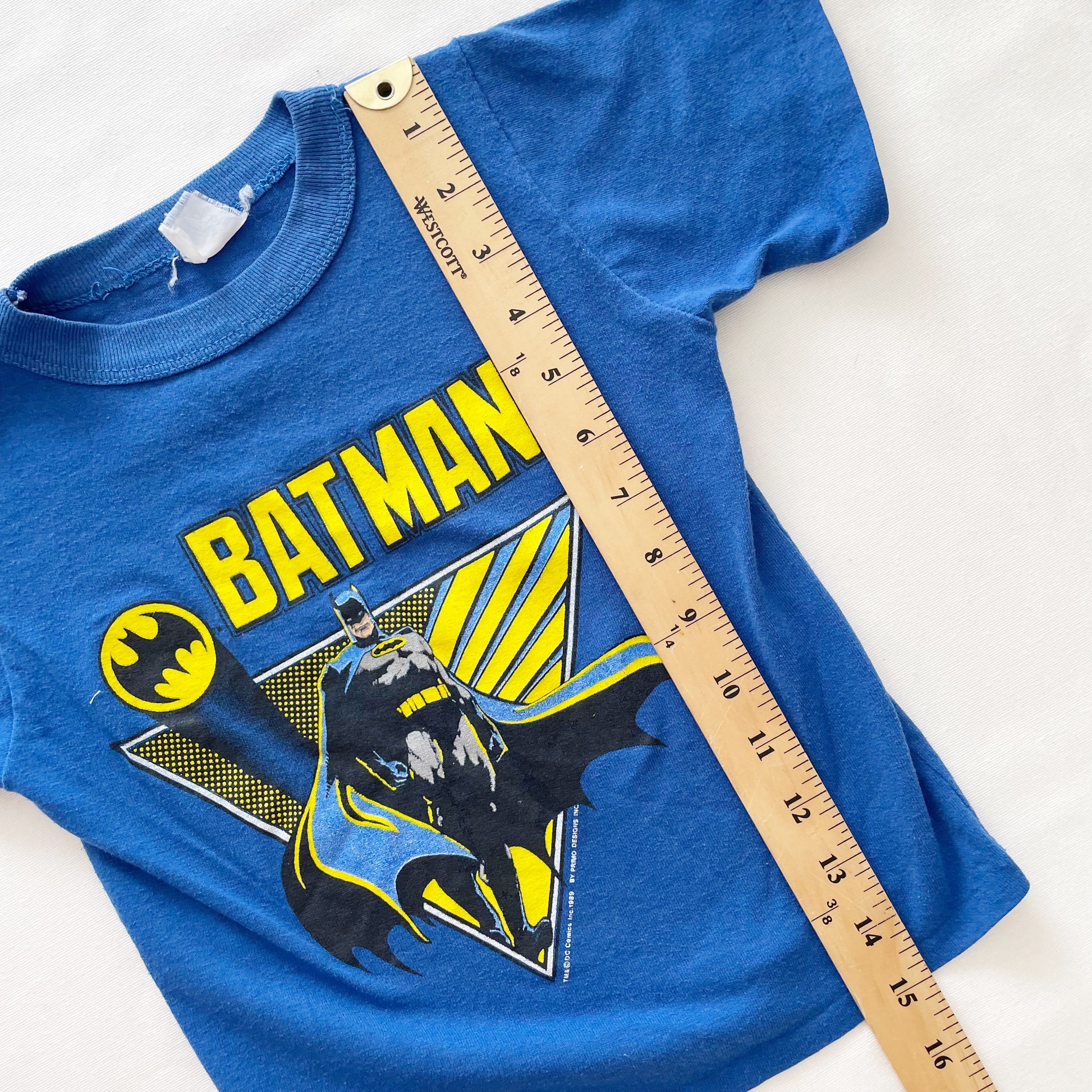 Vintage 1989 Batman Kids Graphic Tee - Yellow Clover Vintage Kids Clothes