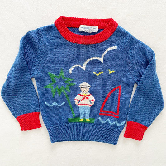 OshKosh Sailor Boy Sweater - Yellow Clover Vintage Kids Clothes