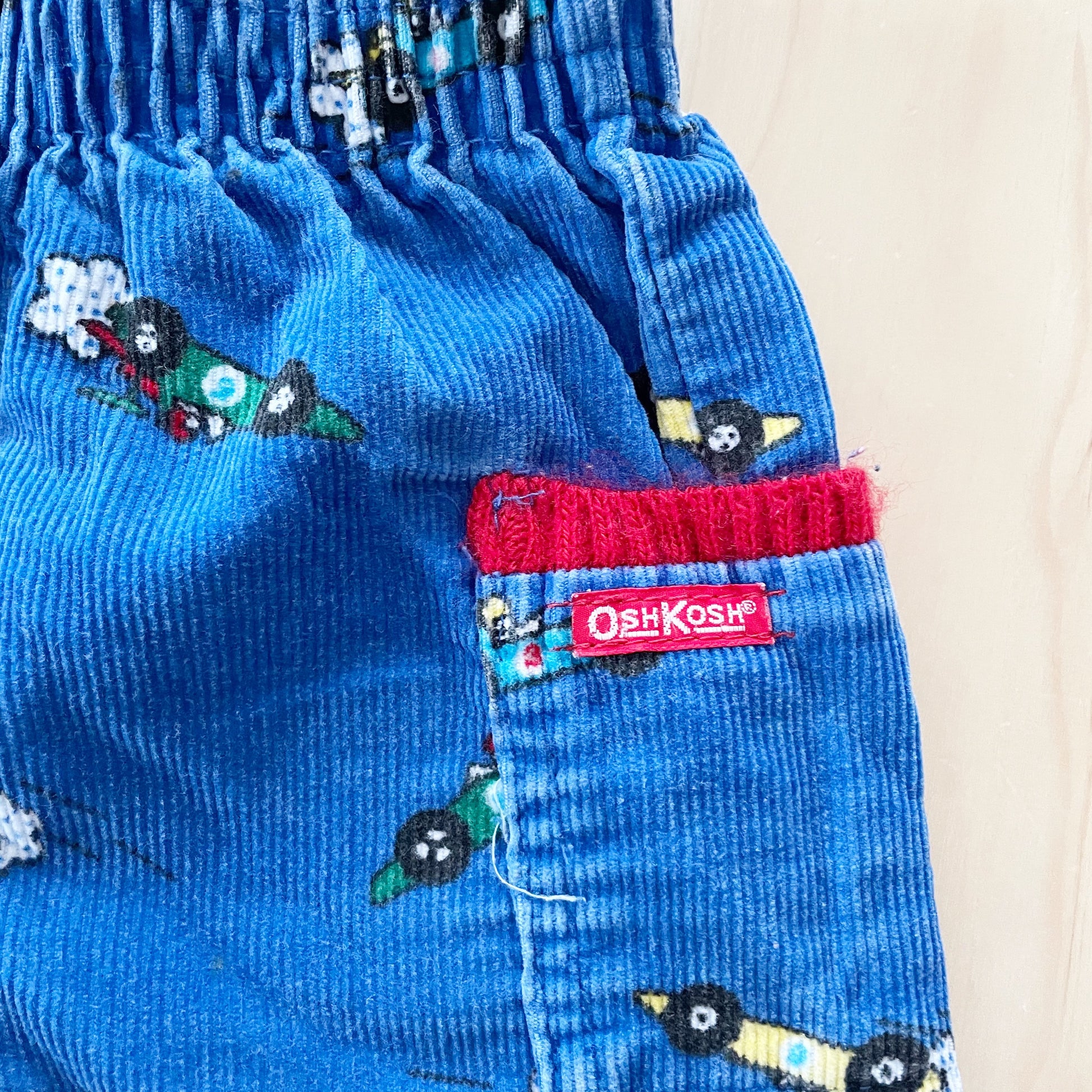 Vintage OshKosh Racecar Pull On Pants - Yellow Clover Vintage Kids Clothes